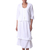 Cotton skirt, 'Blissful Summer' - Two Layered White Striped Cotton Scrunch Skirt from India (image 2c) thumbail