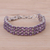 Rhodium plated amethyst link bracelet, 'Lavender Sparkle' - Amethyst and Rhodium Plated Silver Link Bracelet from India thumbail