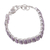 Rhodium plated amethyst link bracelet, 'Lavender Sparkle' - Amethyst and Rhodium Plated Silver Link Bracelet from India (image 2d) thumbail