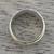 Sterling silver meditation spinner ring, 'Forest Sheen' - Indian Spinner Ring Crafted of Sterling Silver and Brass (image 2b) thumbail