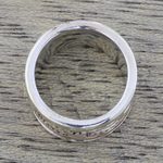 Sterling silver meditation spinner ring, 'Entrancing Nature' - Sterling Silver Copper and Brass Indian Leaf Spinner Ring