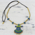 Ceramic pendant necklace, 'Royal Rainfall' - Multicolored Ceramic Pendant Necklace by Indian Artisans