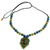 Halskette mit Keramikanhänger - Mehrfarbige Keramik-Ganesha-Anhänger-Halskette aus Indien