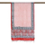 Silk shawl, 'Strawberry Waves' - Handwoven Silk Shawl in Strawberry and Coal from India (image 2b) thumbail