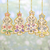 Embroidered ornaments, 'Happy Christmas' (set of 4) - Set of Four White Christmas Tree Ornaments from India (image 2) thumbail