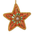 Embroidered ornaments, 'Stellar Christmas' (set of 6) - Set of 6 Star Christmas Ornaments from India (image 2b) thumbail