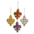 Ornaments, 'Colorful Fleur de Lis' (set of 4) - Set of Four Multicolored Fleur de Lis Ornaments from India thumbail
