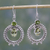 Ohrhänger aus Peridot und Zitronenquarz, „Regal Circles“ – handgefertigte Ohrhänger aus Peridot und Quarz aus Indien