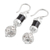 Onyx dangle earrings, 'Jali Globes' - Onyx and Sterling Silver Dangle Earrings from India (image 2c) thumbail