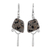 Jasper dangle earrings, 'Dalmatian Beauty' - India Dalmatian Jasper and Sterling Silver Dangle Earrings