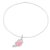 Quartz pendant necklace, 'Pink Floral Vine' - Hand Crafted Quartz Floral Pendant Necklace from India (image 2b) thumbail