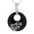 Onyx and topaz pendant necklace, 'Elegant Wreath' - Onyx and Topaz Pendant Necklace by Indian Artisans