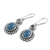 Blue topaz and chalcedony dangle earrings, 'Ocean Dots' - Blue Topaz and Chalcedony Dangle Earrings from India