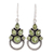 Peridot dangle earrings, 'Radiant Green' - Sterling Silver and Peridot Bollywood Glam Earrings