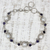 Iolite and cultured pearl link bracelet, 'Blue Palace' - Iolite and Cultured Pearl Link Bracelet from India