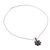 Amethyst pendant necklace, 'Morning Glitter in Purple' - Amethyst and Sterling Silver Pendant Necklace from India