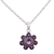 Amethyst pendant necklace, 'Morning Glitter in Purple' - Amethyst and Sterling Silver Pendant Necklace from India