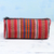 Cotton cosmetic case, 'Adventure in Red' - Hand Woven 100% Cotton Multicolor Cosmetic Case from India (image 2) thumbail