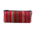 Cotton cosmetic case, 'Adventure in Red' - Hand Woven 100% Cotton Multicolor Cosmetic Case from India