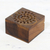 Mango wood decorative box, 'Glorious Flower' - Hand Carved Decorative Mango Wood Box from India