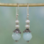 Aventurine and cultured pearl dangle earrings, 'Crowning Glory' - Aqua Aventurine and Cultured Pearl Dangle Earrings