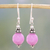 Aventurine dangle earrings, 'Delightful Pink' - Pink Aventurine and Sterling Silver Dangle Earrings thumbail