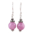 Aventurine dangle earrings, 'Delightful Pink' - Pink Aventurine and Sterling Silver Dangle Earrings