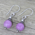 Aventurine dangle earrings, 'Delightful Pink' - Pink Aventurine and Sterling Silver Dangle Earrings (image 2b) thumbail
