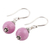 Aventurine dangle earrings, 'Delightful Pink' - Pink Aventurine and Sterling Silver Dangle Earrings (image 2c) thumbail