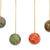 Pappmaché-Ornamente, (4er-Set) - Set aus vier runden bunten Pappmaché-Ornamenten aus Indien