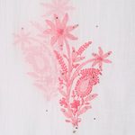 Silk and cotton blend shawl, 'Pink Blush' - Hand-Embroidered Light Pink Paisley Motif Shawl from India