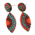 Ceramic dangle earrings, 'Ancient Inspiration' - Colorful Ceramic Dangle Earrings by Indian Artisans
