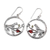 Garnet and peridot dangle earrings, 'Parrot Song' - Garnet and Peridot Parrot Dangle Earrings from India