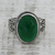 Onyx cocktail ring, 'Green Gleam' - Green Onyx and Sterling Silver Cocktail Ring from India thumbail