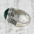 Onyx cocktail ring, 'Green Gleam' - Green Onyx and Sterling Silver Cocktail Ring from India (image 2b) thumbail