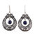 Lapis lazuli dangle earrings, 'Paisley Blue' - Lapis Lazuli and Sterling Silver Dangle Earrings from India (image 2a) thumbail