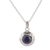 Lapis lazuli pendant necklace, 'Midnight Disc' - Lapis Lazuli and Sterling Silver Pendant Necklace from India