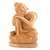 Wood sculpture, 'Buddha at Rest' - Hand Carved Kadam Wood Sculpture of Buddha from India thumbail