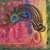 'Celebraciones de Holi' - Pintura expresionista firmada de Krishna hindú de la India