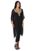 Embellished sheer caftan, 'Arabian Beauty' - Black Hand Embroidered and Embellished Caftan from India (image 2b) thumbail