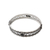 Sterling silver bangle bracelet, 'Floral Wave' - Floral Sterling Silver Bangle Bracelet from India