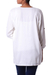 Viscose tunic, 'Classic Cloud' - Artisan Crafted Natural White Tunic from India (image 2c) thumbail