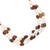 Bone beaded necklace, 'Earth's Light' - Handcrafted Brown and White Bone Beaded Necklace from India (image 2c) thumbail