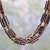 Bone beaded necklace, 'Desert Radiance' - Handmade Brown Beaded Bone Necklace from India
