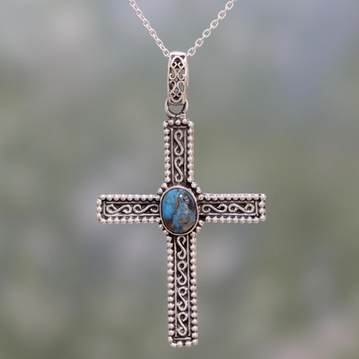 925 Sterling Silver Turquoise Cross Necklace Necklace With Turquoise Cross  Red Heart Cross Red Turquoise Heart Cross, Infinity Close - Etsy
