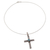 Anhänger-Halskette aus Sterlingsilber, 'Innocent Hope' (Unschuldige Hoffnung) - Halskette aus Sterlingsilber und türkisfarbenem Komposit-Kreuz