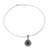 Lapis lazuli pendant necklace, 'Corona Drop' - Lapis Lazuli and Sterling Silver Pendant Necklace from India