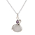 Rainbow moonstone and amethyst pendant necklace, 'Lilac Romance' - Rainbow Moonstone and Amethyst Pendant Necklace from India (image 2c) thumbail