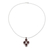 Garnet pendant necklace, 'Morning Crimson' - Modern Garnet and Sterling Silver Necklace from India