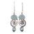 Blue topaz and chalcedony dangle earrings, 'Sentimental Journey' - Blue Topaz and Chalcedony Dangle Earrings from India (image 2a) thumbail
